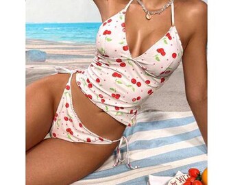 USA Flag Couple Swimsuit Set – Twisted Tea Bikini & Trunks