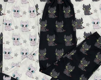 Dragon Couple Pajama Pants – Cozy Matching Long Sleepwear for Him & Her, Relaxing Night Lounge Pants