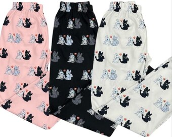 Dragon Couple Pajama Pants, Soft Lounge Sleepwear, Valentine Gift