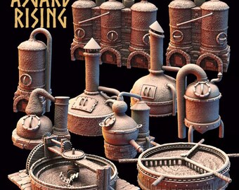 Dwarven Distillery and Brewery - Asgard Rising Miniatures: dnd pathfinder rpg minis