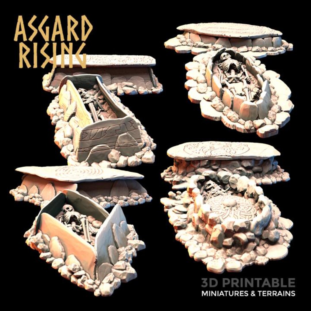 Ancient Graves - Asgard Rising Miniatures: Dnd Pathfinder Rpg Minis - Etsy