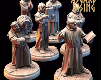 Monks - Asgard Rising Miniatures: dnd pathfinder rpg minis