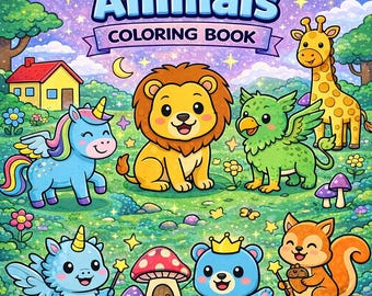 Malbuch mit niedlichen Fantasietieren – 50 zauberhafte Seiten für Kinder