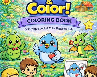 Malbuch mit niedlichen Tieren – Einfache Linienzeichnungen, lustige Seiten für Kinder