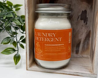 Detergente para ropa con ingredientes limpios