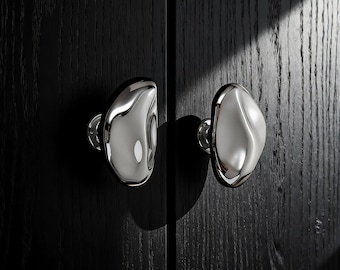 Bright Silver Cabinet Knob, Bronze Unique Closet Knobs