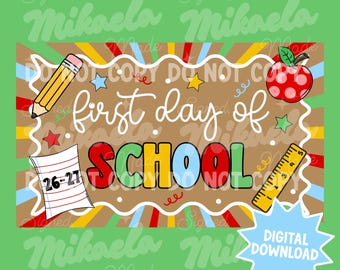 First Day of School Banner Template (Digital Download) | Back to School Banner