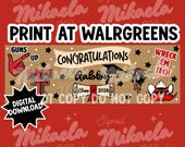 Texas Tech Graduation Template | 2x6 Walgreens Print | Editable Canva Banner | Digital Download