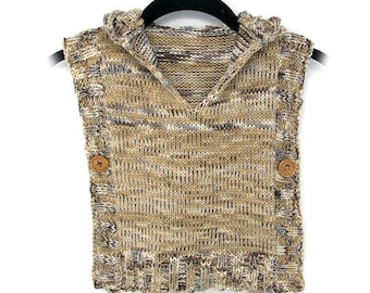 Child's Poncho Knitting Pattern, Hooded Cozy Design (Digital Download)