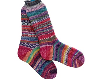 Scrappy Mismatched Merino Wool Socks, Womens Wool Socks