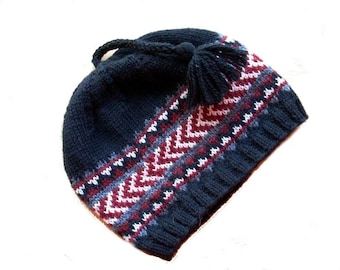Adult Fairisle Knit Hat Pattern, Cozy Colorful Winter Warmth (PDF Pattern)