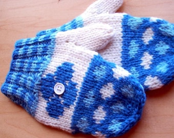 Child's Mitten Knitting Pattern, Cozy Winter Warmth, PDF Download