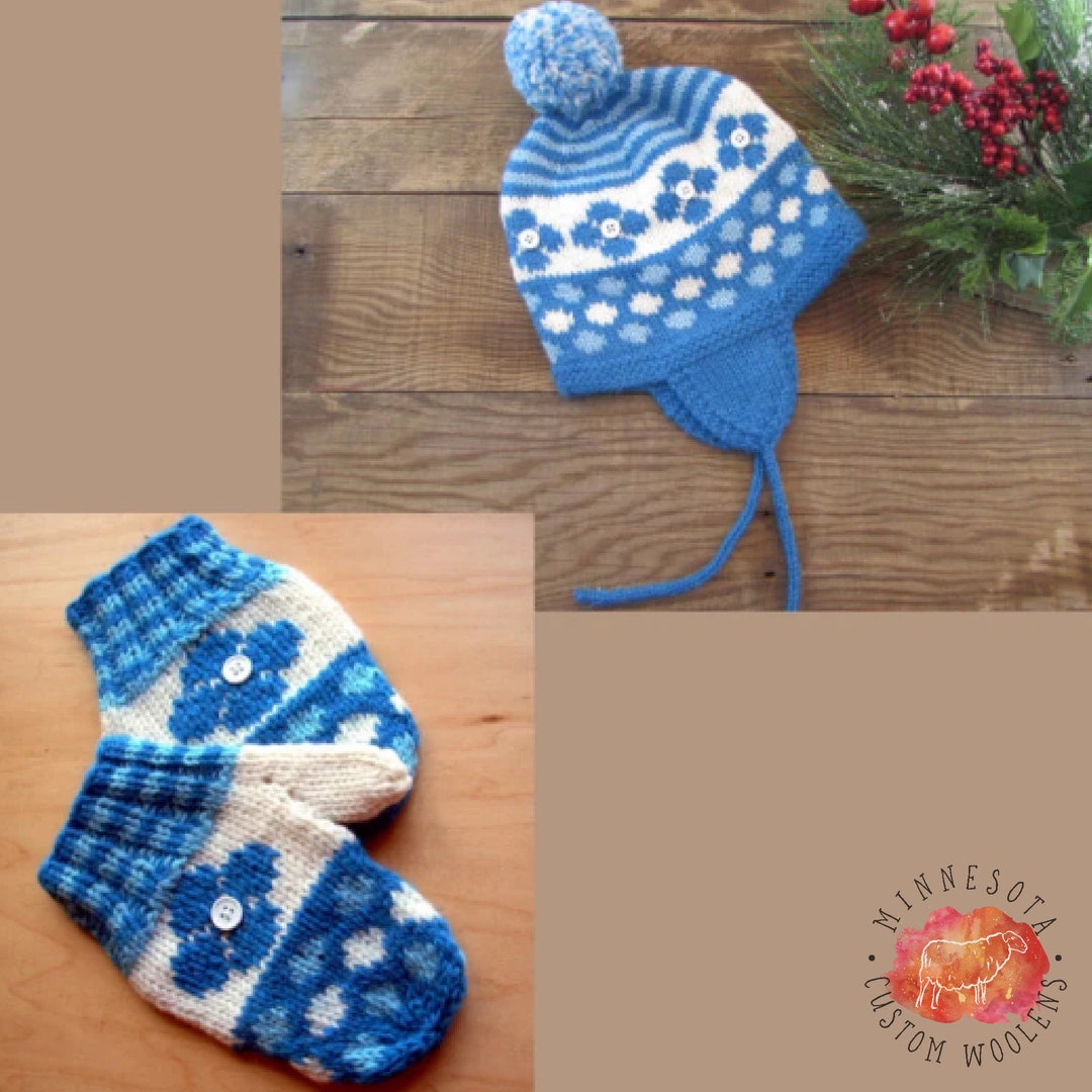 Child's Hat and Mitten Set, Easy Knitting Pattern PDF, Quick and Easy