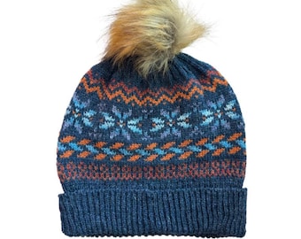 Fairisle Knitting Pattern, Multicolor Wool Beanie Design, Machine Knit (PDF Pattern)