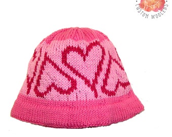 Child Sun Hat Pattern, Easy Knitting Pattern, Hat Knitting Patterns, Easy Hat Patterns, Toddler Hat Knitting Pattern, Girls Hat Pattern