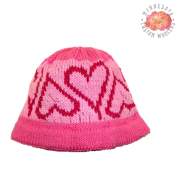 Child Sun Hat Pattern, Easy Knitting Pattern, Hat Knitting Patterns, Easy Hat Patterns, Toddler Hat Knitting Pattern, Girls Hat Pattern