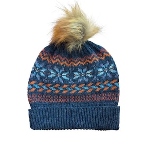 Fair Isle Knit Wool Beanie: Warm Winter Hat