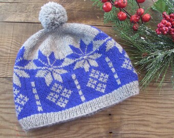 Snowstorm Fairisle Hat Knitting Pattern, Cozy Winter Beanie (PDF Pattern)