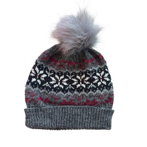 Fair Isle Knit Wool Beanie: Warm Winter Hat