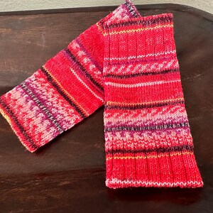 Colorful Handknit Texting Gloves, Great Gift Handmade Fingerless Gloves Women, Merino Wool Gloves, Made in USA, Gift under 20