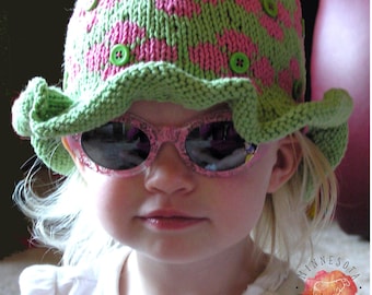Childs Summer Hat Knitting Pattern, Lightweight Breathable Design (PDF Pattern)