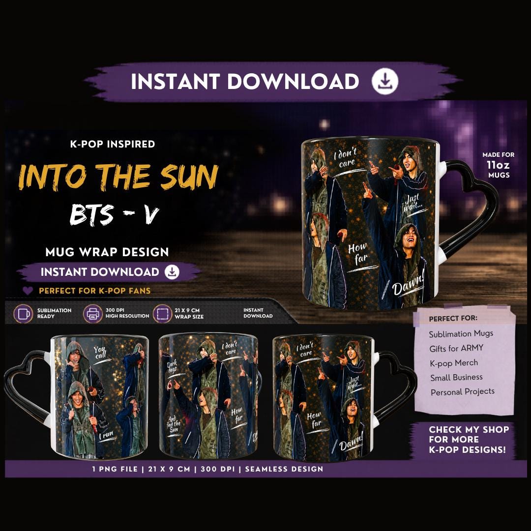 K-POPにインスパイアされたBTS ARIRANG「Into The Sun」マグカップ