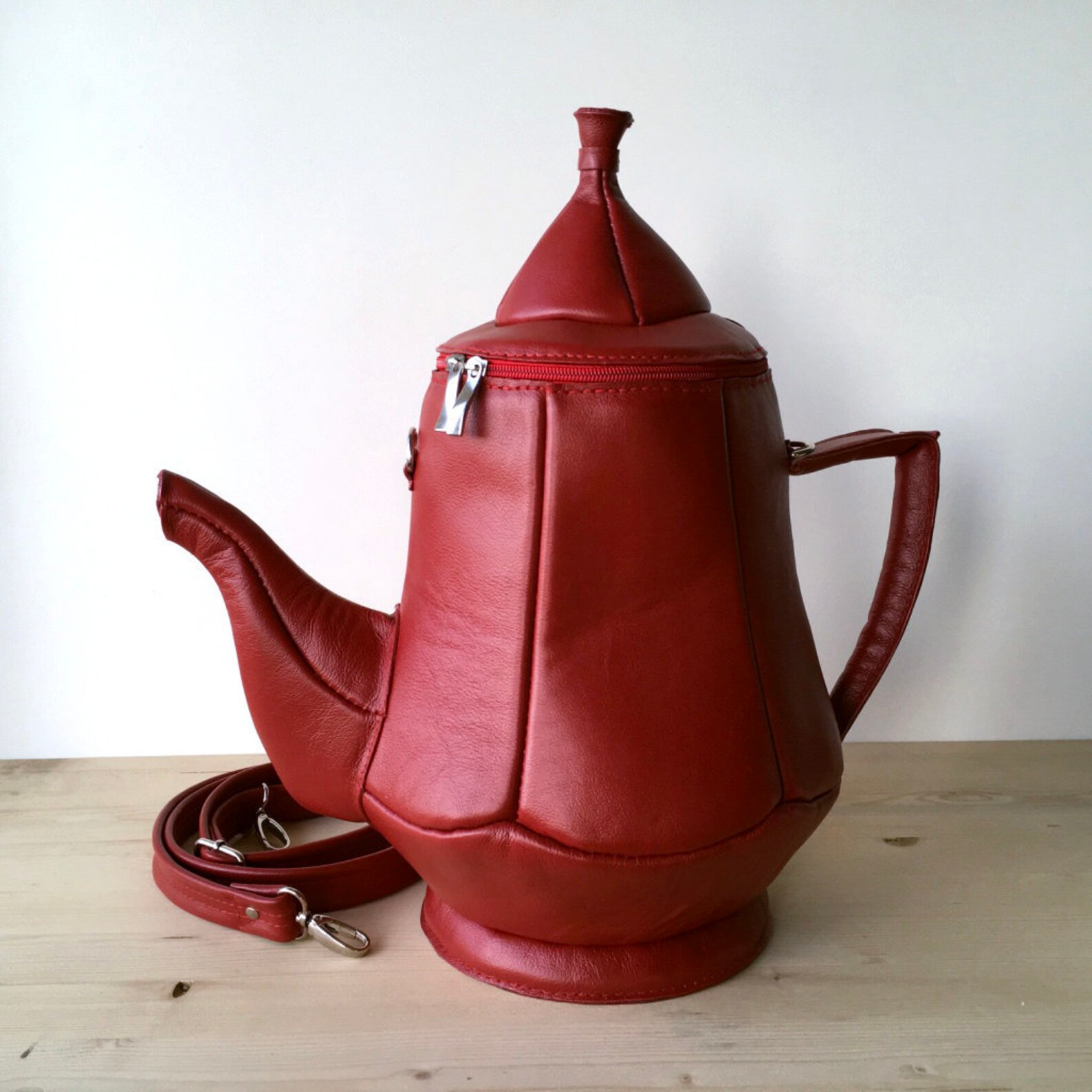 Teapot Bag Coffee Pot Leather Bag Etsy
