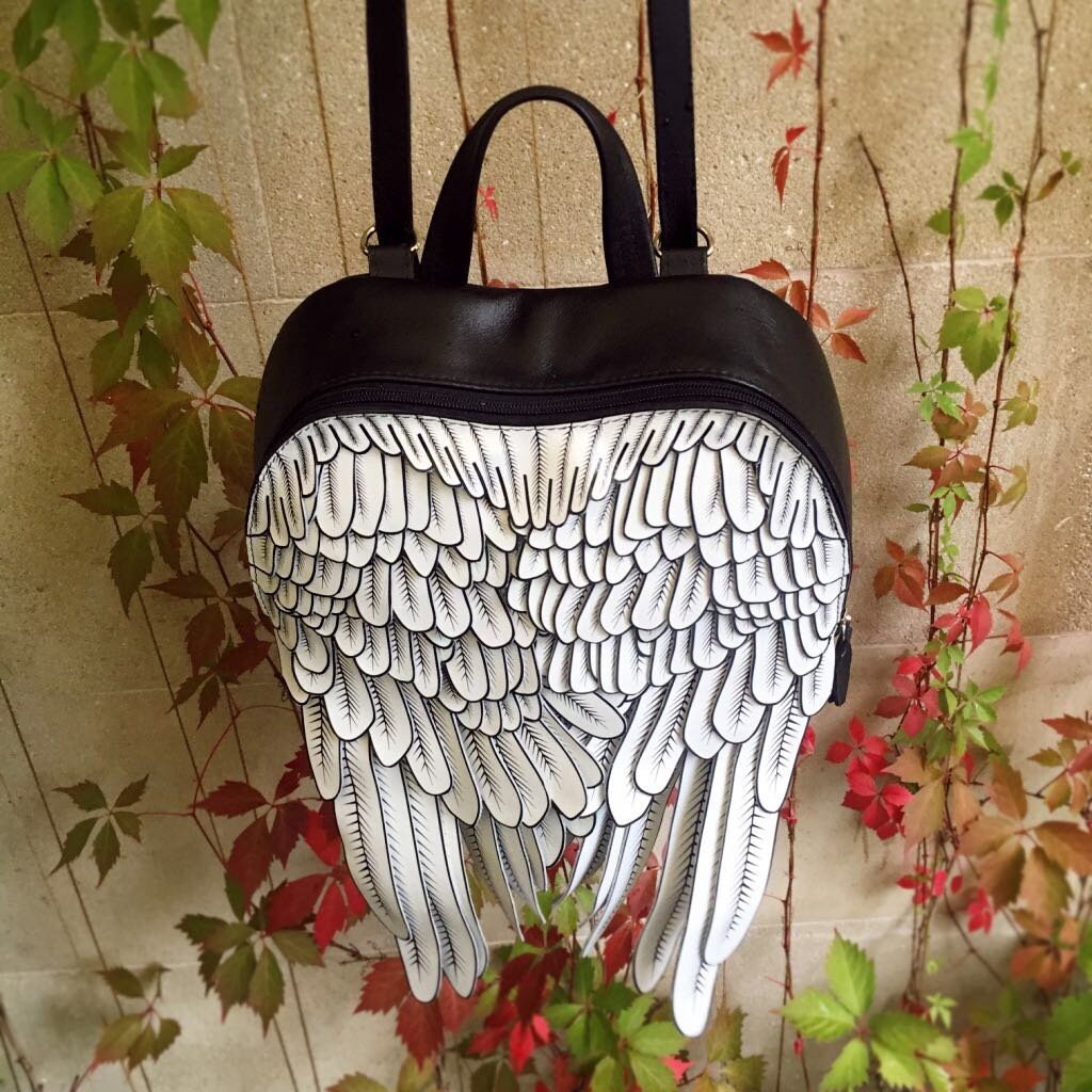 Angel Wings Backpack Wings Bag Leather Backpack Wing Back pack Etsy