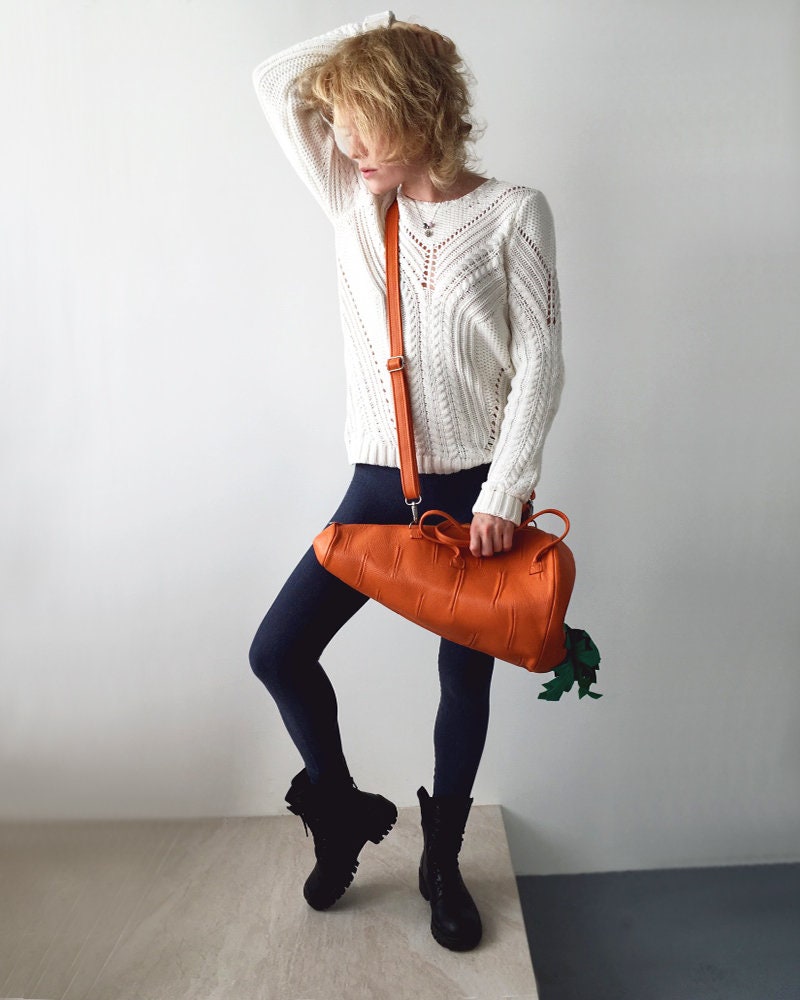 carrot clutch bag