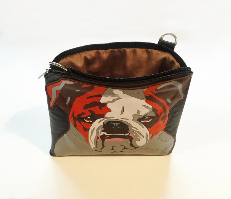 English Bulldog Purse Leather Bag Pet Portrait Bag Colorful Etsy UK
