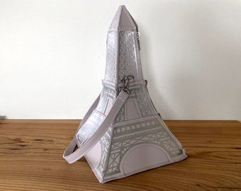 Eiffel Tower Bag Lilac Leather Eiffel Tower Purse