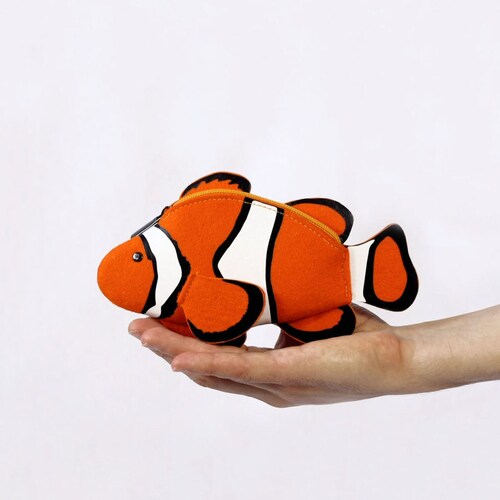 Clown Fish Pouch Kids Pouch Clown Fish Leather Coin Purse Etsy