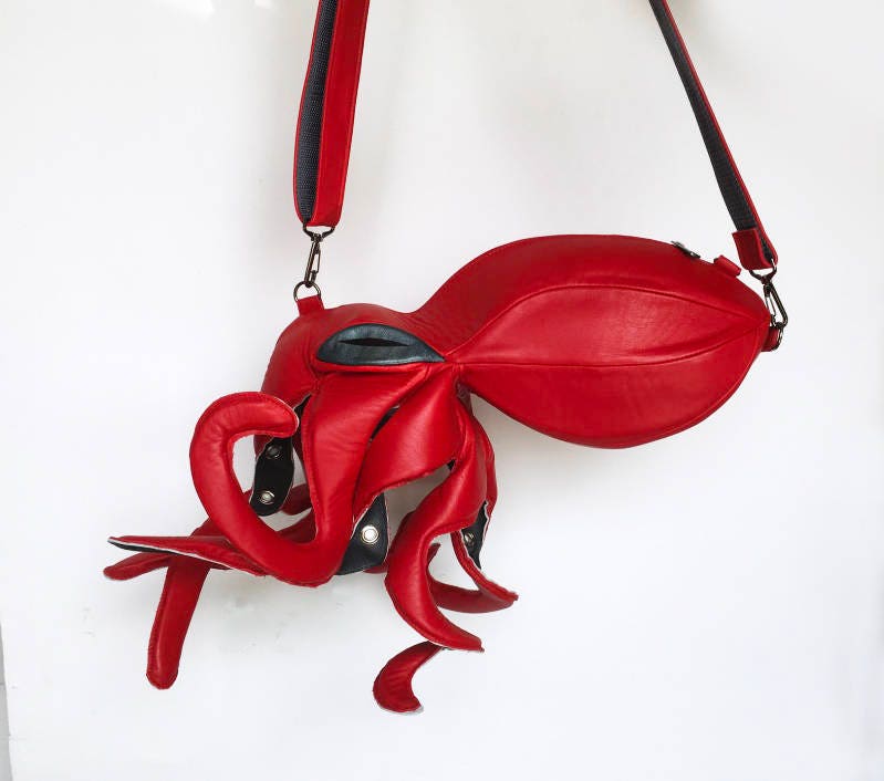 Octopus Purse Sea Monster Squid Bag Etsy