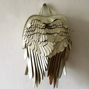 Angel Wings Backpack Gold Angel Wing Backpack Feathers image 4