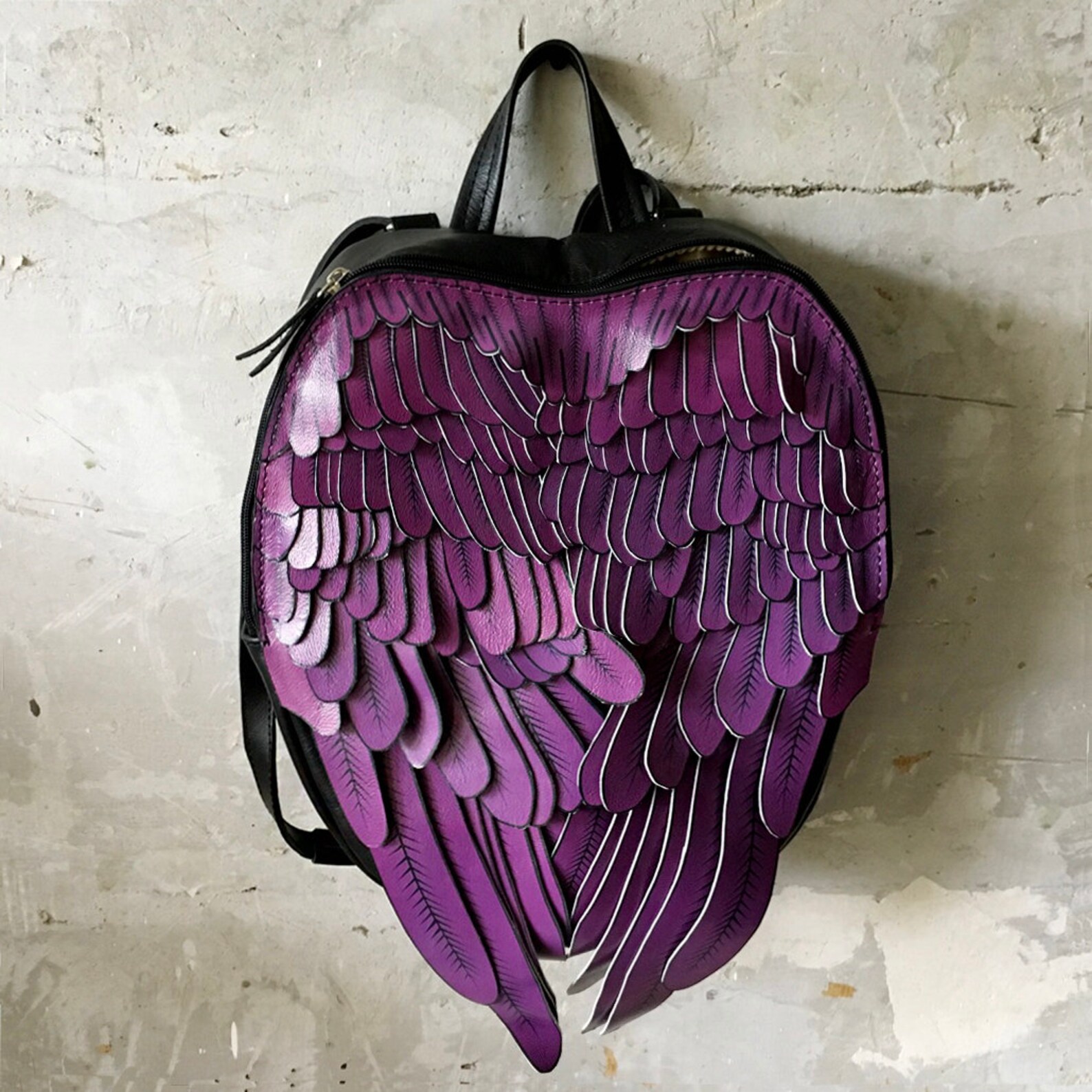 Angel Wings Backpack Feather Backpack Wing Backpack Purple Etsy Australia