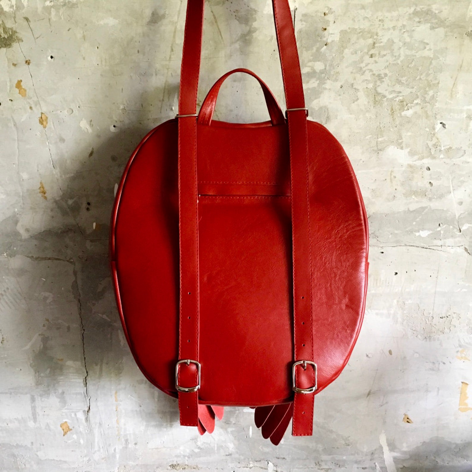 Red Wings Backpack Red Wing Backpack Wings Bag Feather Etsy