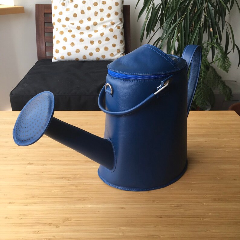 Red Leather Watering Can Watering Pot Shoulder Bag Designer Etsy