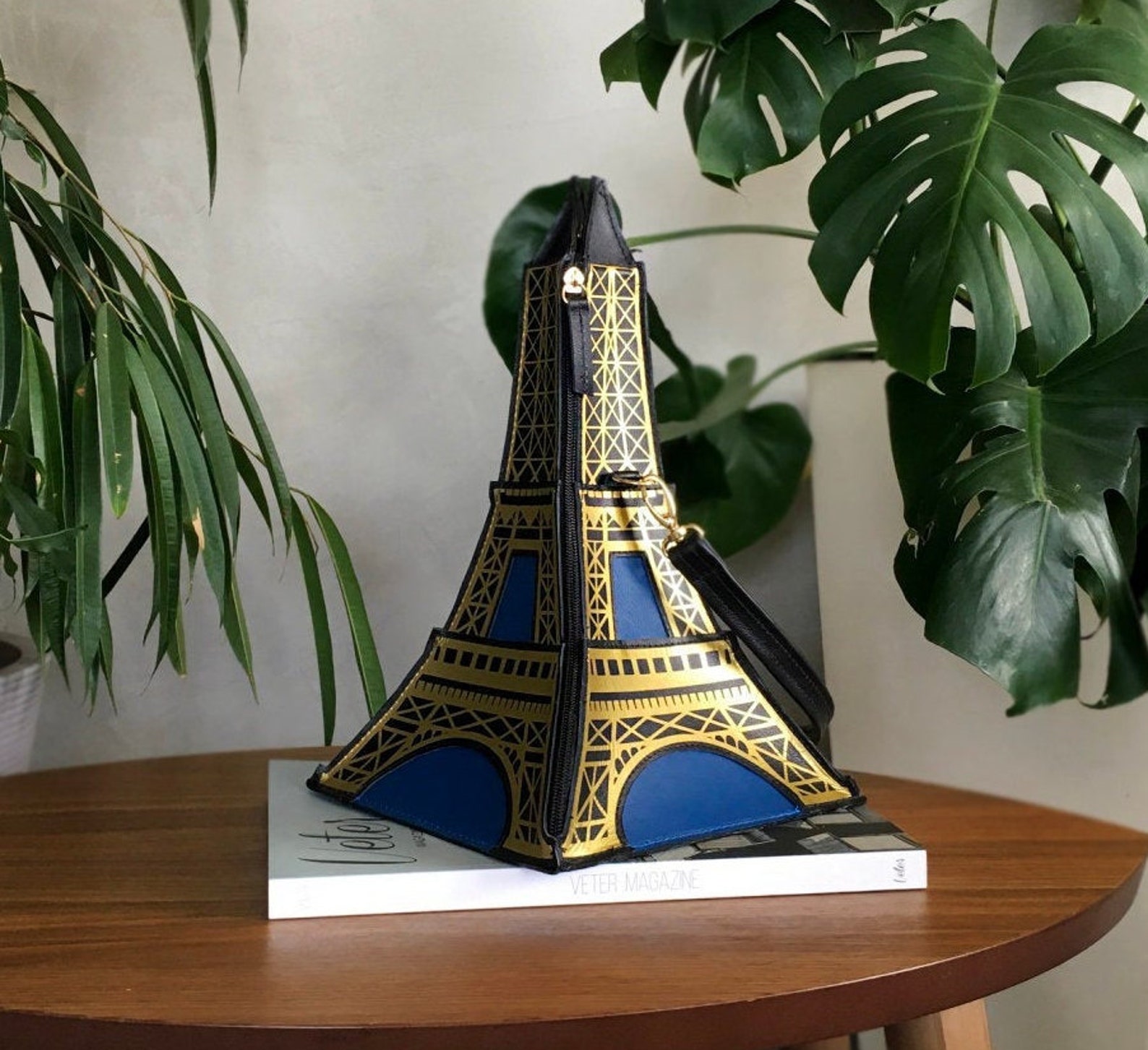 Eiffel Tower Bag Leather Eiffel Tower Purse Etsy