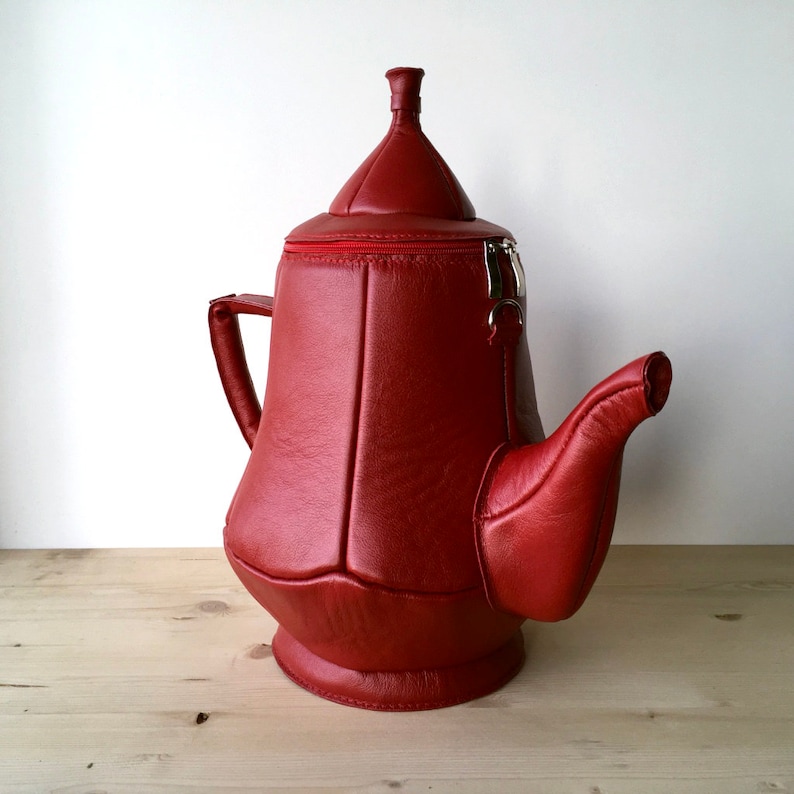 Teapot Bag Coffee Pot Leather Bag Etsy