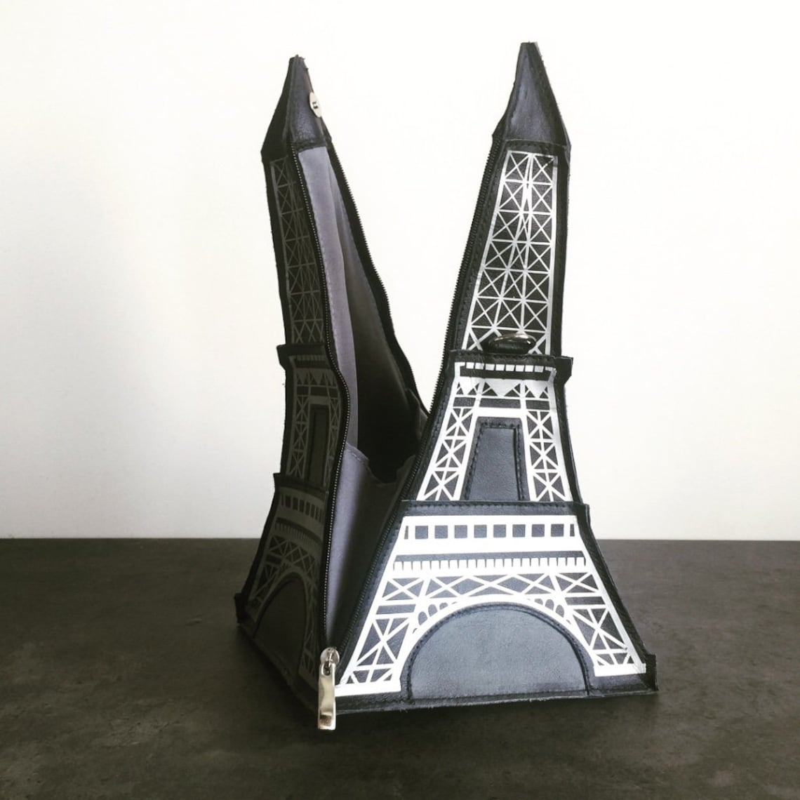 Eiffel Tower Bag Leather Eiffel Tower Purse Etsy