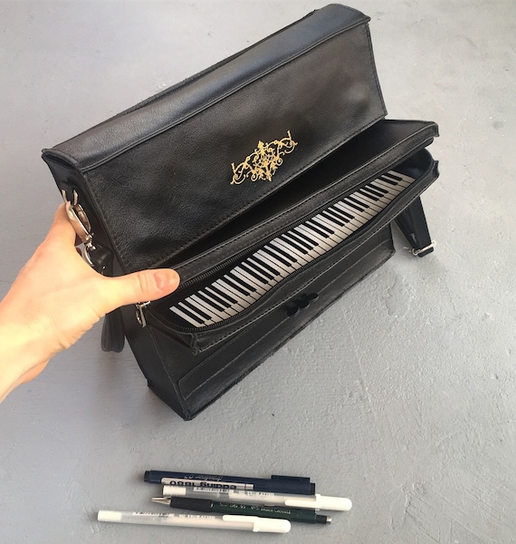 Piano Bag Leather Upright Piano Purse Etsy