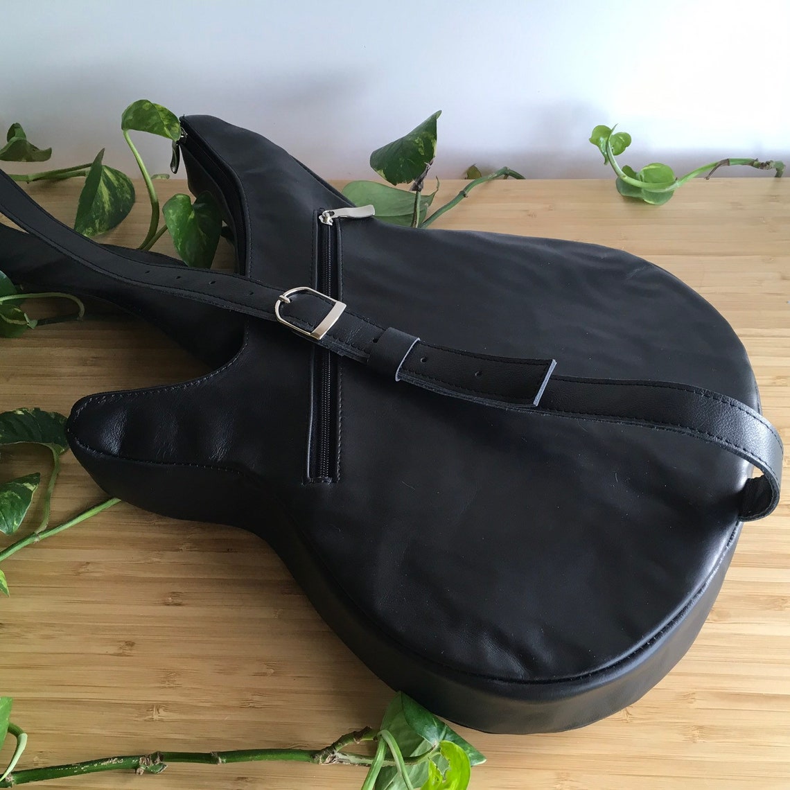 Bass Guitar Backpack Leather Backpack Guitar Bag Unusual Etsy
