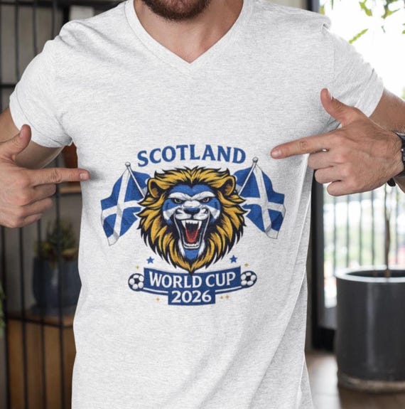 Scotland World Cup 2026 T-Shirt – Scottish Football Fan Tee, National Team Supporter Shirt, Soccer Pride Gift