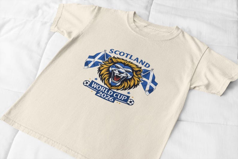 Scotland World Cup 2026 T-Shirt – Scottish Football Fan Tee, National Team Supporter Shirt, Soccer Pride Gift Natural