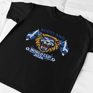 Scotland World Cup 2026 T-Shirt – Scottish Football Fan Tee, National Team Supporter Shirt, Soccer Pride Gift Black