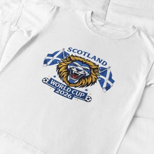 Scotland World Cup 2026 T-Shirt – Scottish Football Fan Tee, National Team Supporter Shirt, Soccer Pride Gift White