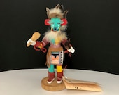 Navaho Early Morning Hand Carved Kachina Doll signed by J. B. - Has Original Store Tag