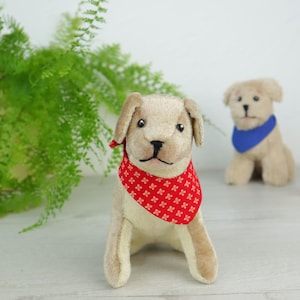 Patrón de costura de perro en PDF - Patrón de cachorro de peluche sentado - Tutorial de peluche - Juguete suave DIY
