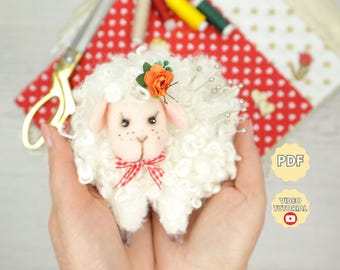 Nadelkissen Schnittmuster PDF: Nadelhalter Schaf, DIY Nähzubehör