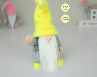 Kabouter-naaipatroon, stoffen pop Scandi Nisse doe-het-zelfstudie (pdf-download)
